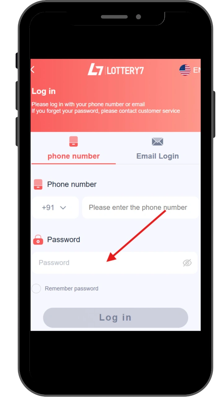 Enter the password you created